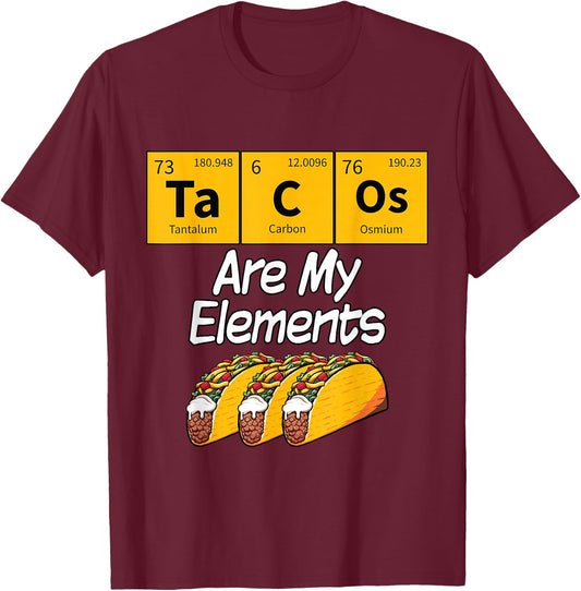Taco Funny Food Science Student Gift T-Shirt - T-Shirt | Maroon