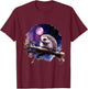 Hedgehog Nature Artwork Wildlife Forest Motif Animal Lovers T-Shirt - T-Shirt | Maroon