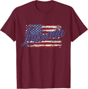 Louisiana Vintage T-Shirt - T-Shirt | Maroon