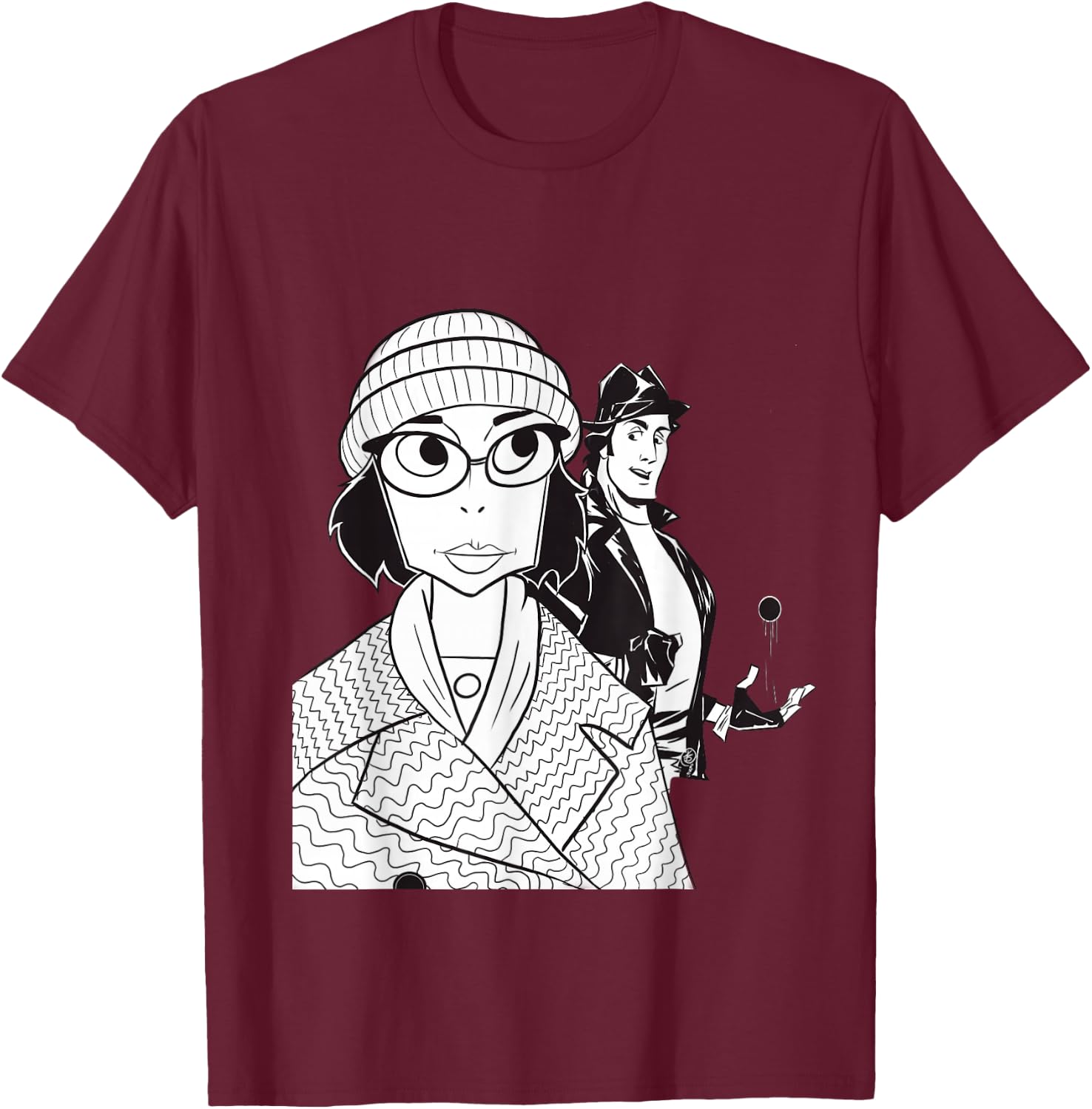Adrian and Rocky cute lovely sweet T-Shirt - T-Shirt | Maroon