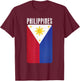 Philippine Flag Manila Asia Philippines T-Shirt - T-Shirt | Maroon