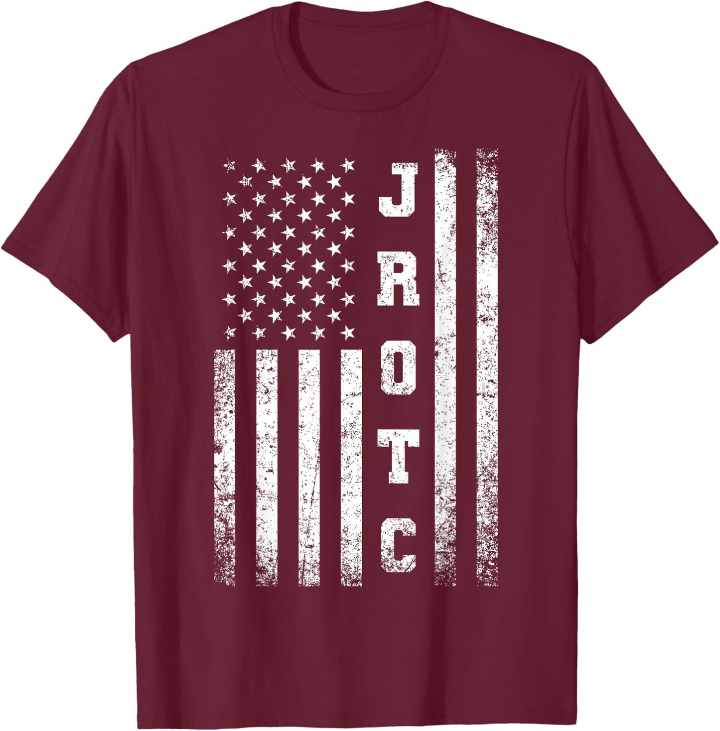 JROTC United States Junior ROTC American Flag Cool T-Shirt - T-Shirt | Maroon