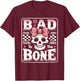 Bad To The Bone Skeleton Halloween TWO Birthday Toddler Kids T-Shirt - T-Shirt | Maroon