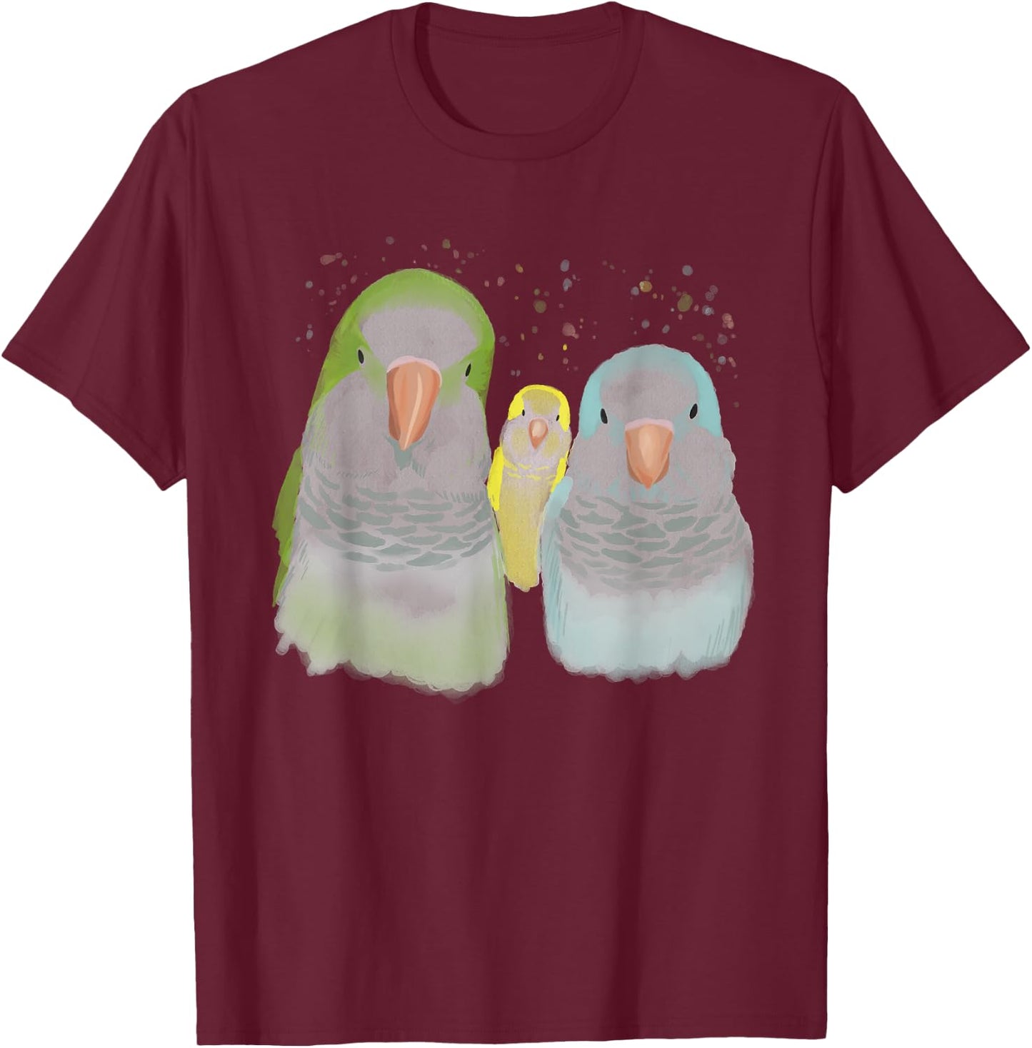 Funny Quaker Parrot T-Shirt - T-Shirt | Maroon