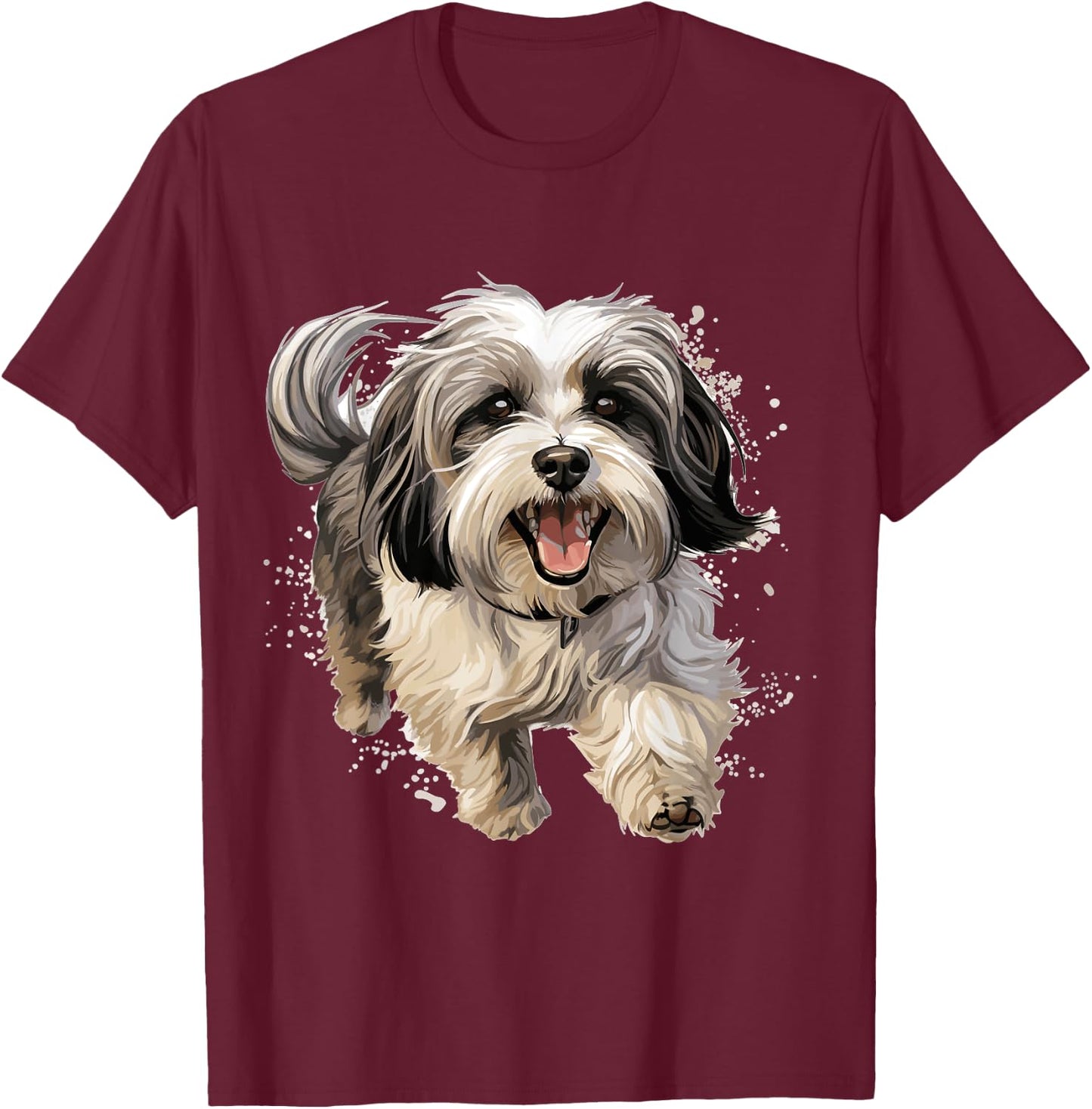 Havanese Dog Breed Pet Cute Graphic Women Girls Kids T-Shirt - T-Shirt | Maroon