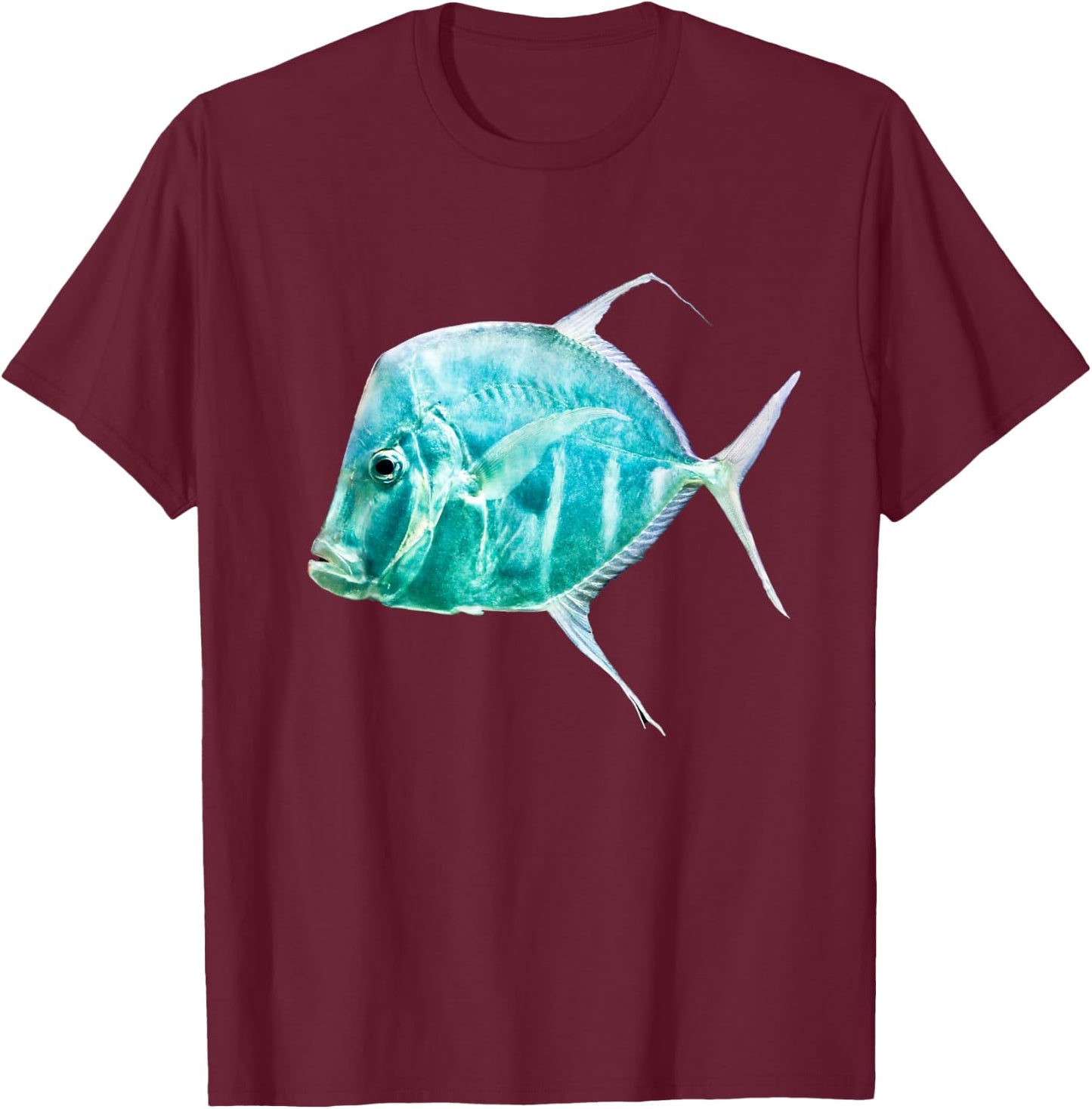 fish Silver Moonfish,Lookdowns-Selene vomer - unique pattern T-Shirt - T-Shirt | Maroon