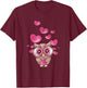 Cute Bird Women Girls Kids Owl T-Shirt - T-Shirt | Maroon