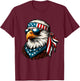Eagle Mullet Patriotic 4th of July Patriot USA American Flag T-Shirt - T-Shirt | Maroon