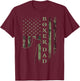 Vintage USA American Camo Flag Proud Boxer Dad Silhouette T-Shirt - T-Shirt | Maroon