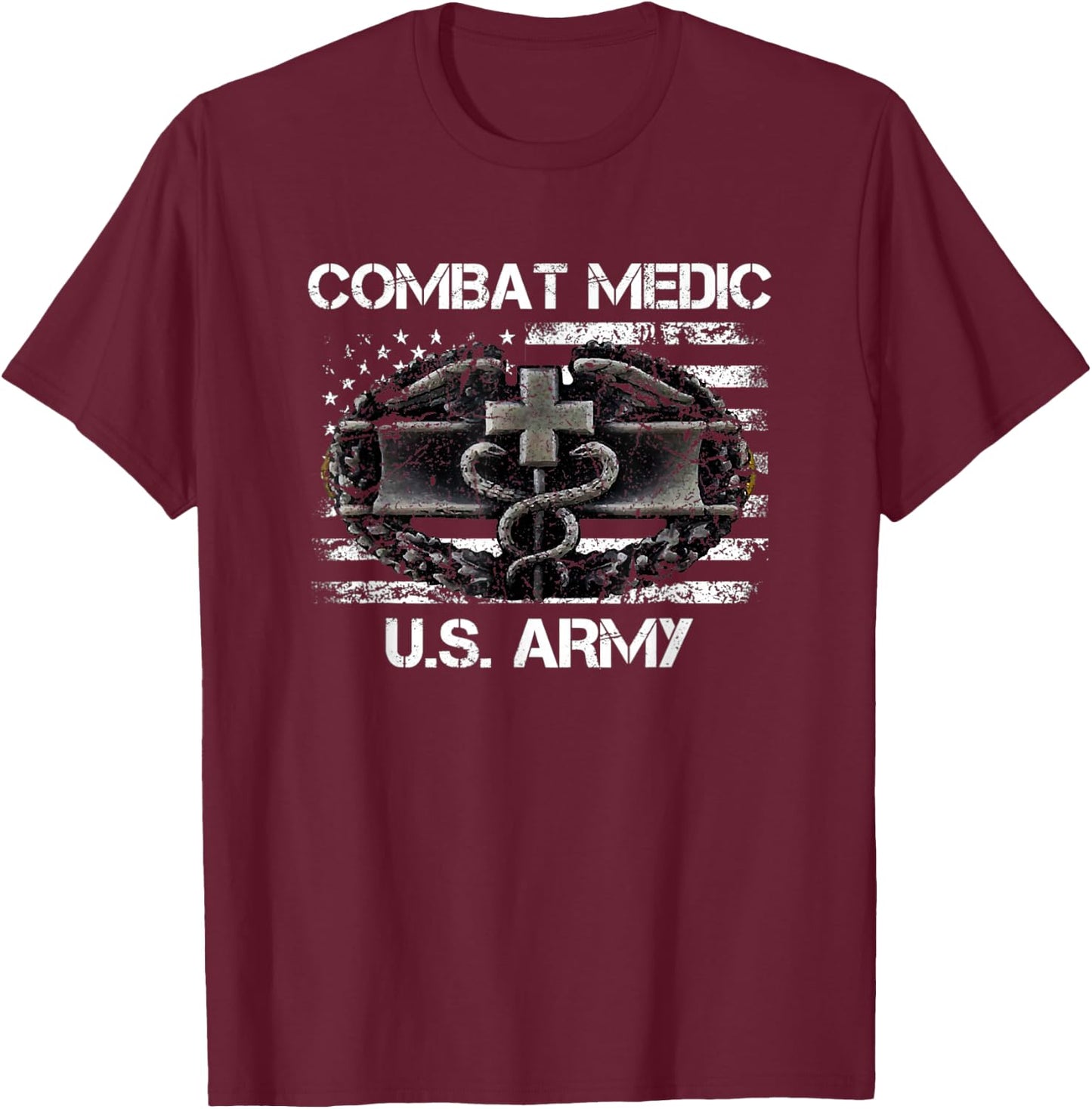 US Army Combat Medic , Perfect Veteran Medical Military T-Shirt - T-Shirt | Maroon