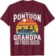 Pontoon Grandpa Captain Retro Funny Boating Fathers Day Gift T-Shirt - T-Shirt | Maroon