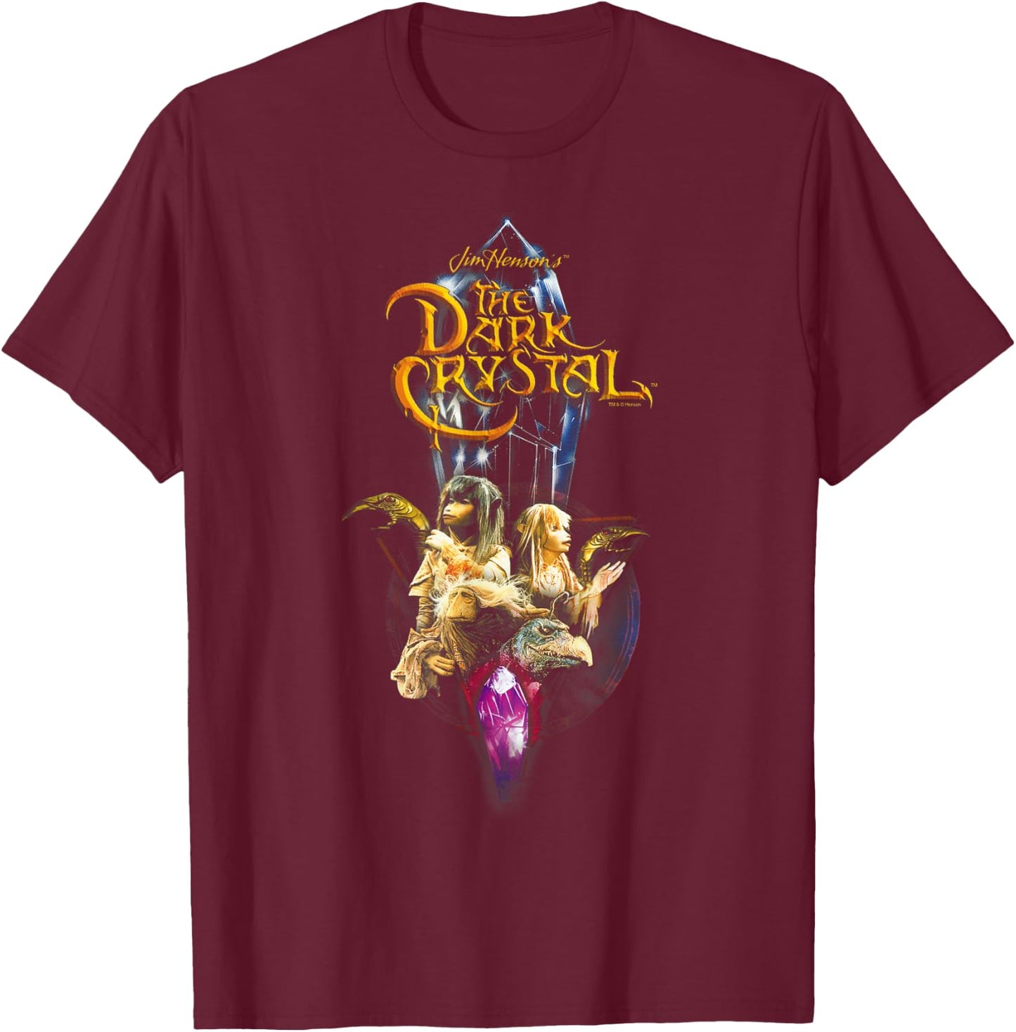 The Dark Crystal Crystal Quest T-Shirt - T-Shirt | Maroon