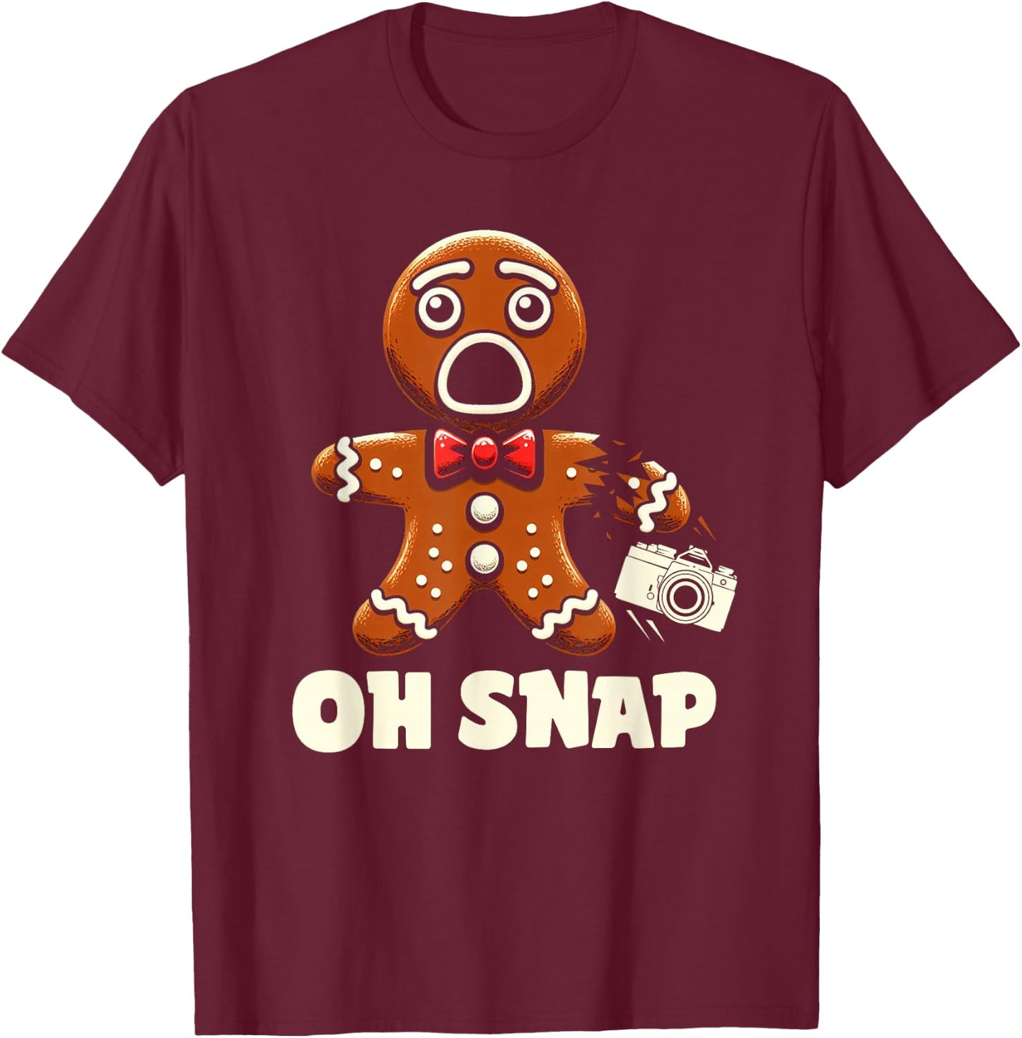 Photographer christmas photography camera T-Shirt - T-Shirt | Maroon