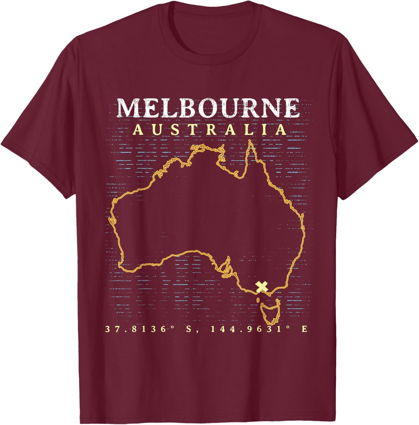 Australia Melbourne T-Shirt - T-Shirt | Maroon