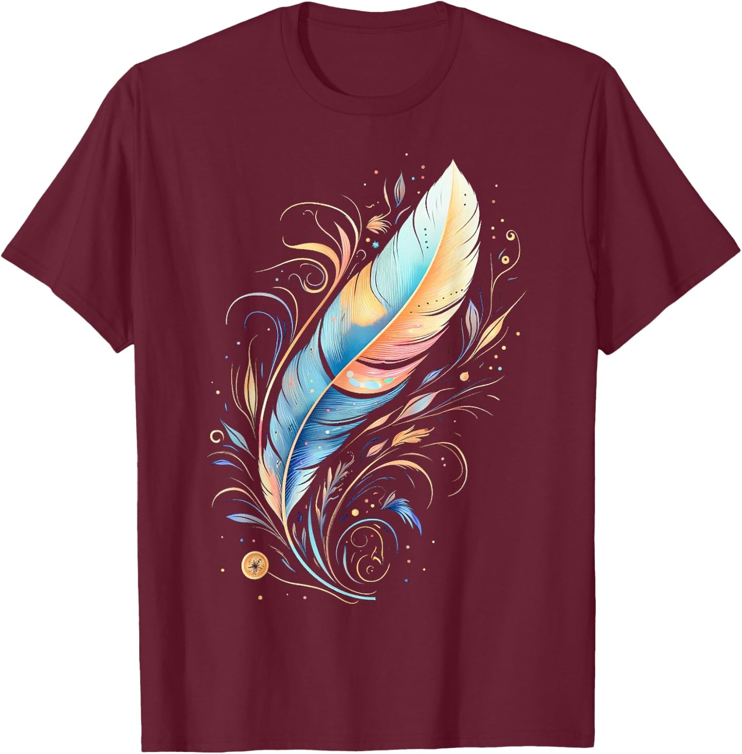 Native American Indian Design Warrior Native American T-Shirt - T-Shirt | Maroon
