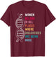 Women Belong in Science, Feminist and STEM Girl Empowerment T-Shirt - T-Shirt | Maroon
