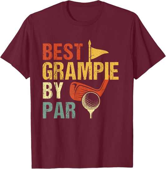 Best Grampie By Par Golf Shirt Father's Day T-Shirt - T-Shirt | Maroon