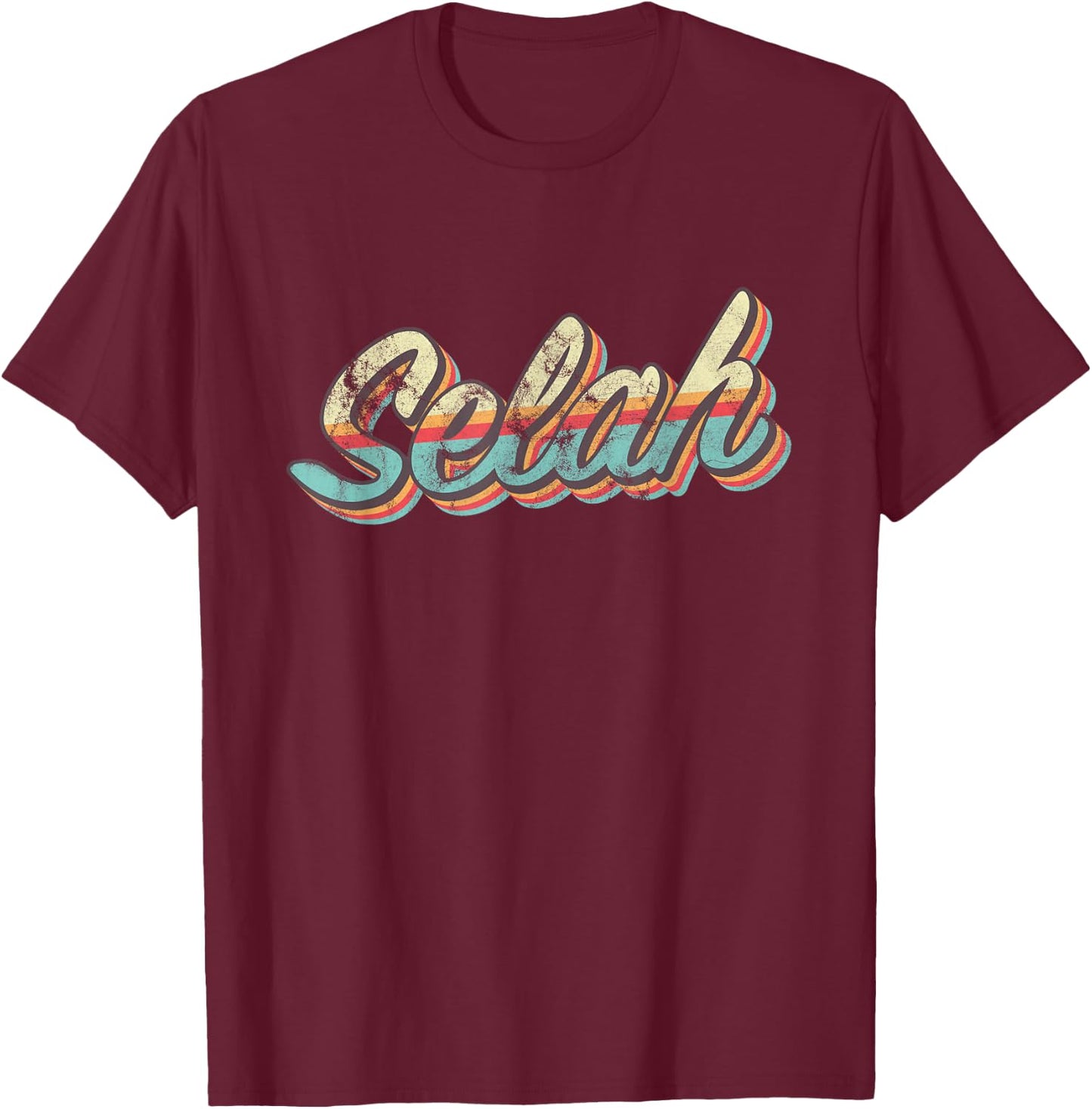 Selah Retro Design T-Shirt - T-Shirt | Maroon