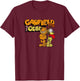 Garfield Distressed Garfield and Odie Cartoon Cat T-Shirt - T-Shirt | Maroon