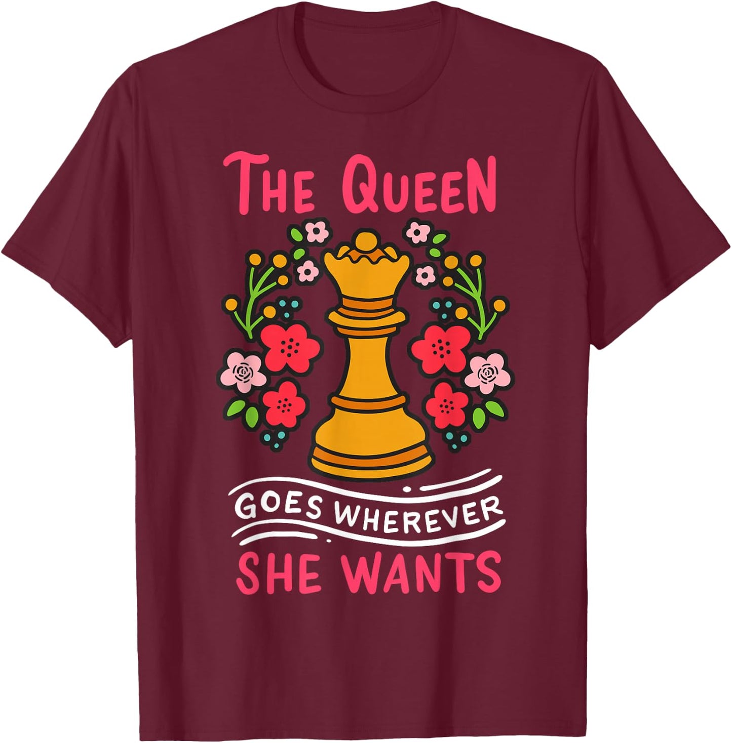 Chess Chessmen Chessboxing Queen Chess Player Gift Small T-Shirt - T-Shirt | Maroon