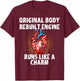 Original Body Rebuilt Engine Runs Like A Charm Vintage T-Shirt - T-Shirt | Maroon