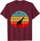 Giraffe Retro Vintage Sunset African Animals T-Shirt - T-Shirt | Maroon