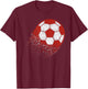 Funny Soccer Ball With Polka Dots Happy Dot Day Boys Kids T-Shirt - T-Shirt | Maroon