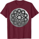 Crop Circle Sacred Geometry Alien Language Phi Pentagram T-Shirt - T-Shirt | Maroon