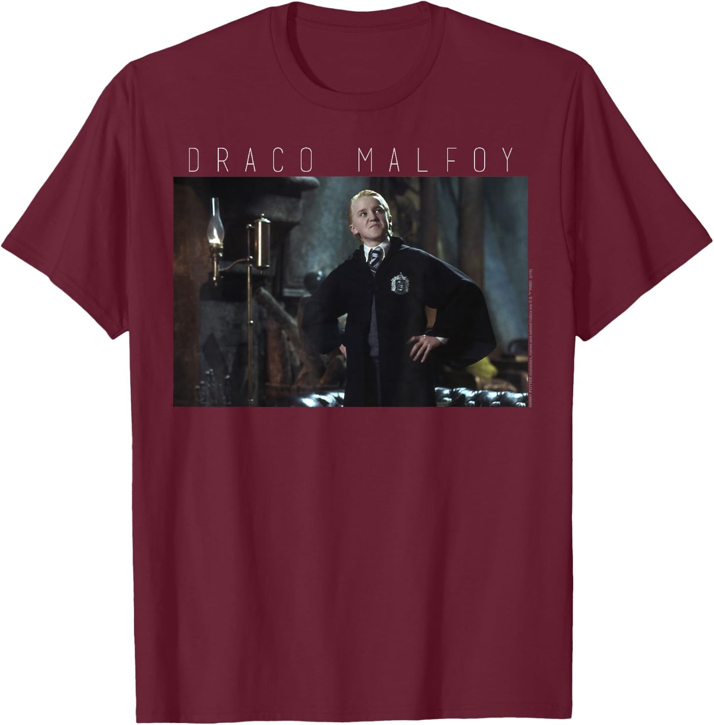 Harry Potter Draco Malfoy Text Portrait T-Shirt - T-Shirt | Maroon