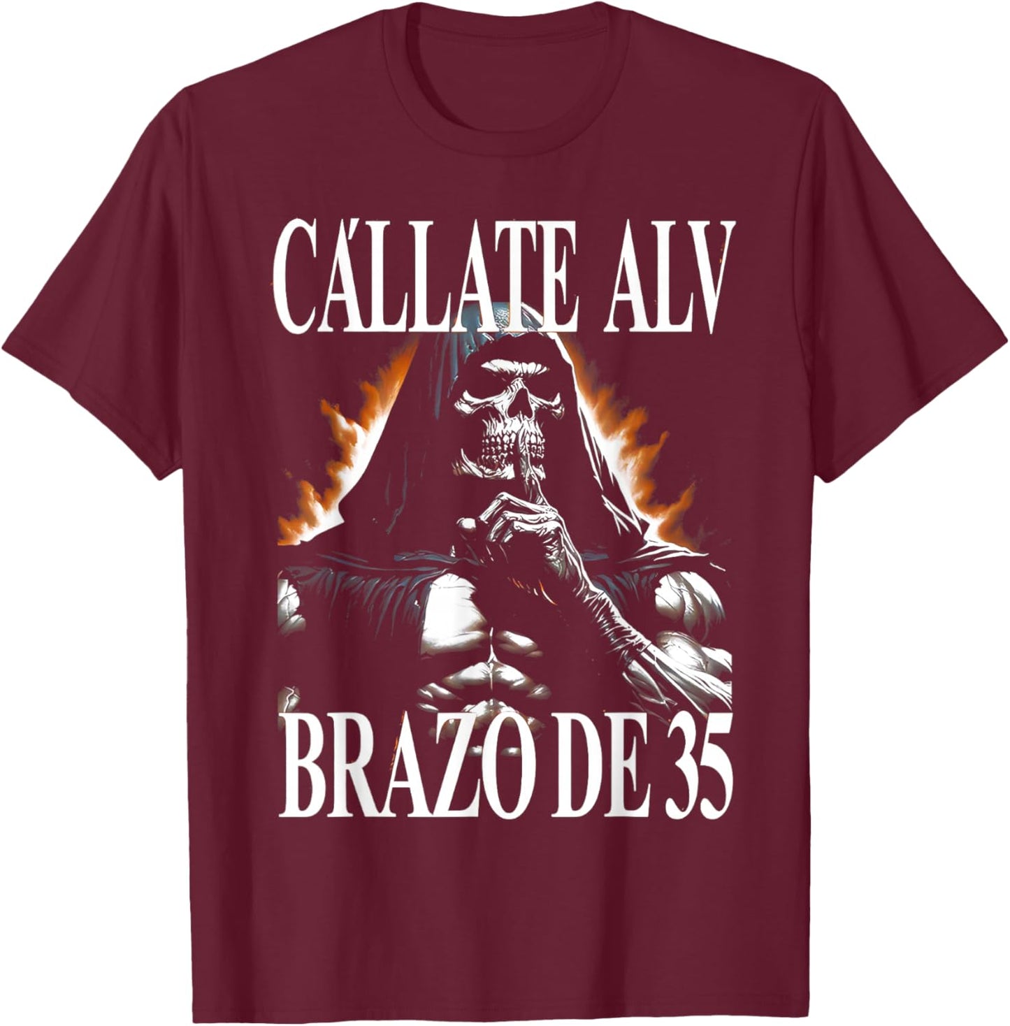 Calacas Chidas Gym Funny Mexican Skeleton Latinx Humor Meme T-Shirt - T-Shirt | Maroon