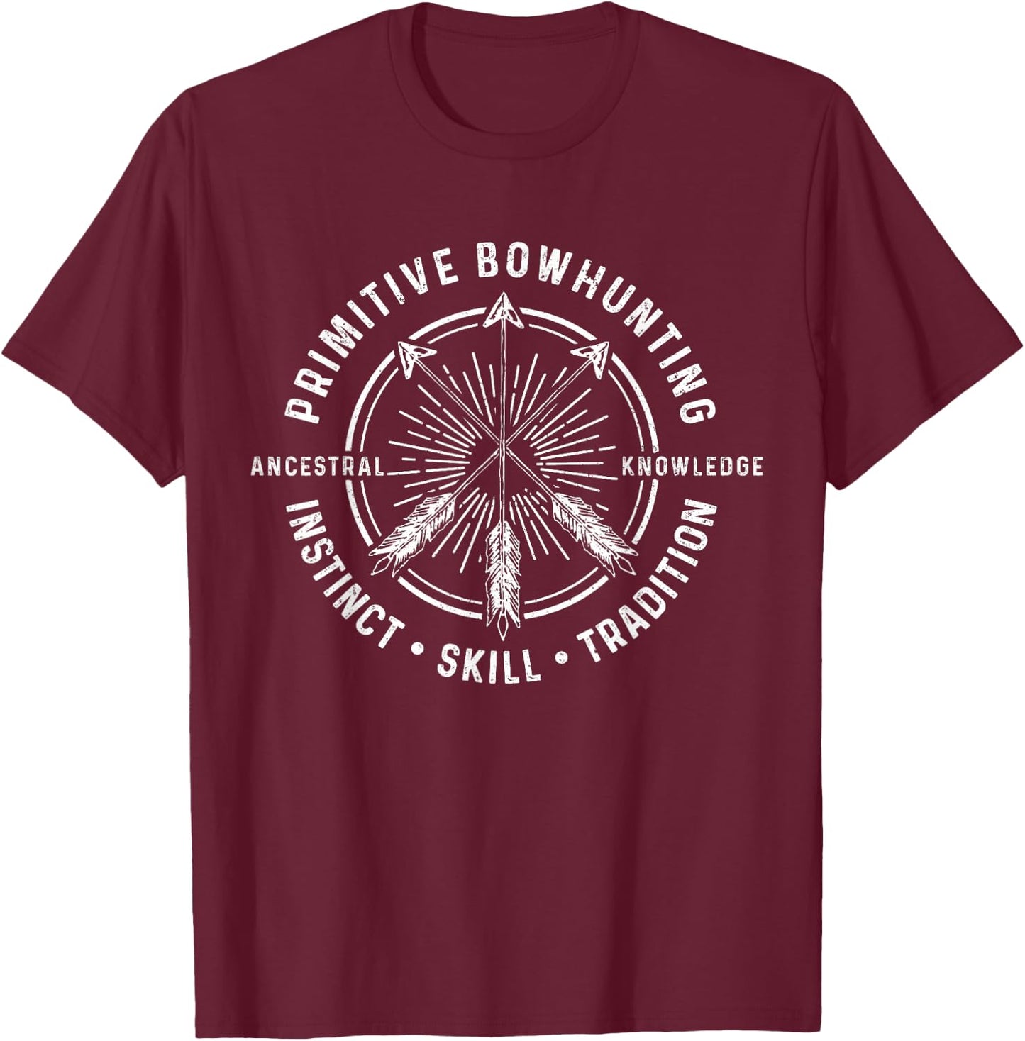 Bowhunting Bow Hunter Deer Elk Hunting Bowhunter Gift T-Shirt - T-Shirt | Maroon