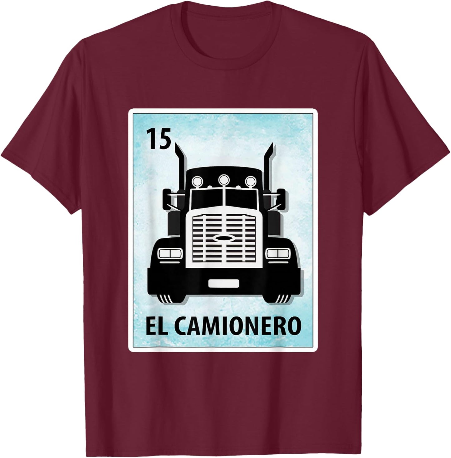 El Camionero Mexican Trucker Cards T-Shirt - T-Shirt | Maroon
