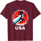 Track and Field Shirt Track & Field Apparel Run USA T-Shirt - T-Shirt | Maroon