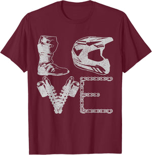 Motocross Love Enduro MX Motorcycle Biker Gift T-Shirt - T-Shirt | Maroon