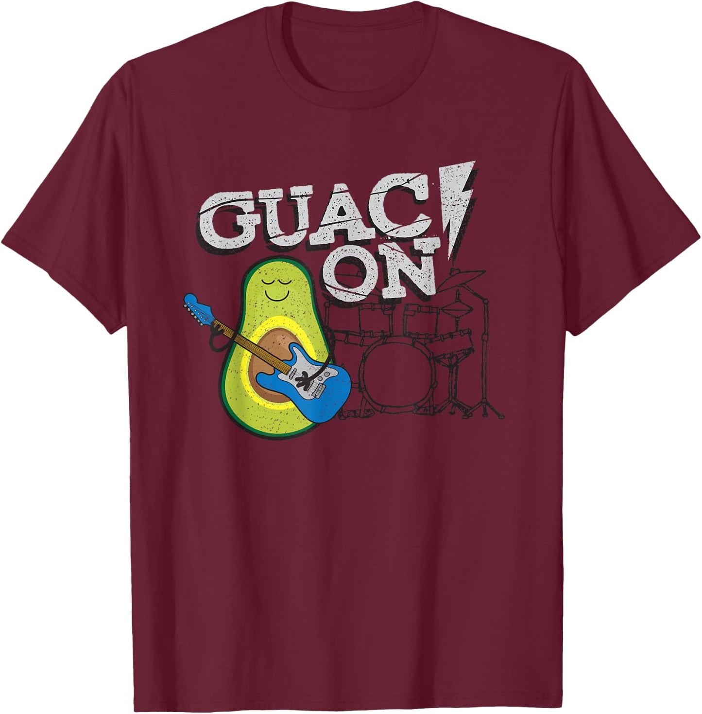 Funny Guac On! Guacamole T for music and T-Shirt - T-Shirt | Maroon