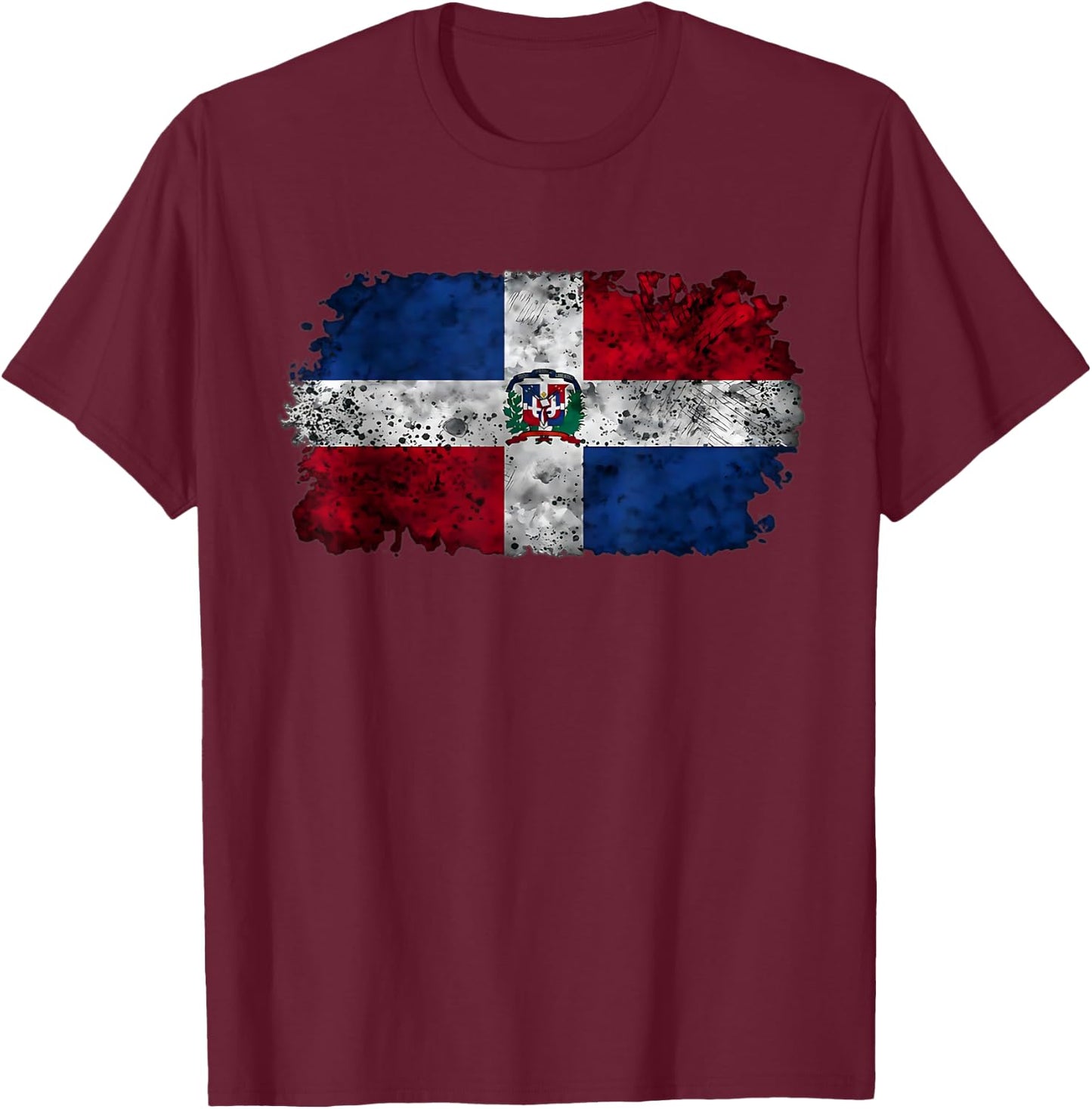Dominican republic flag , dominican republic T-Shirt - T-Shirt | Maroon