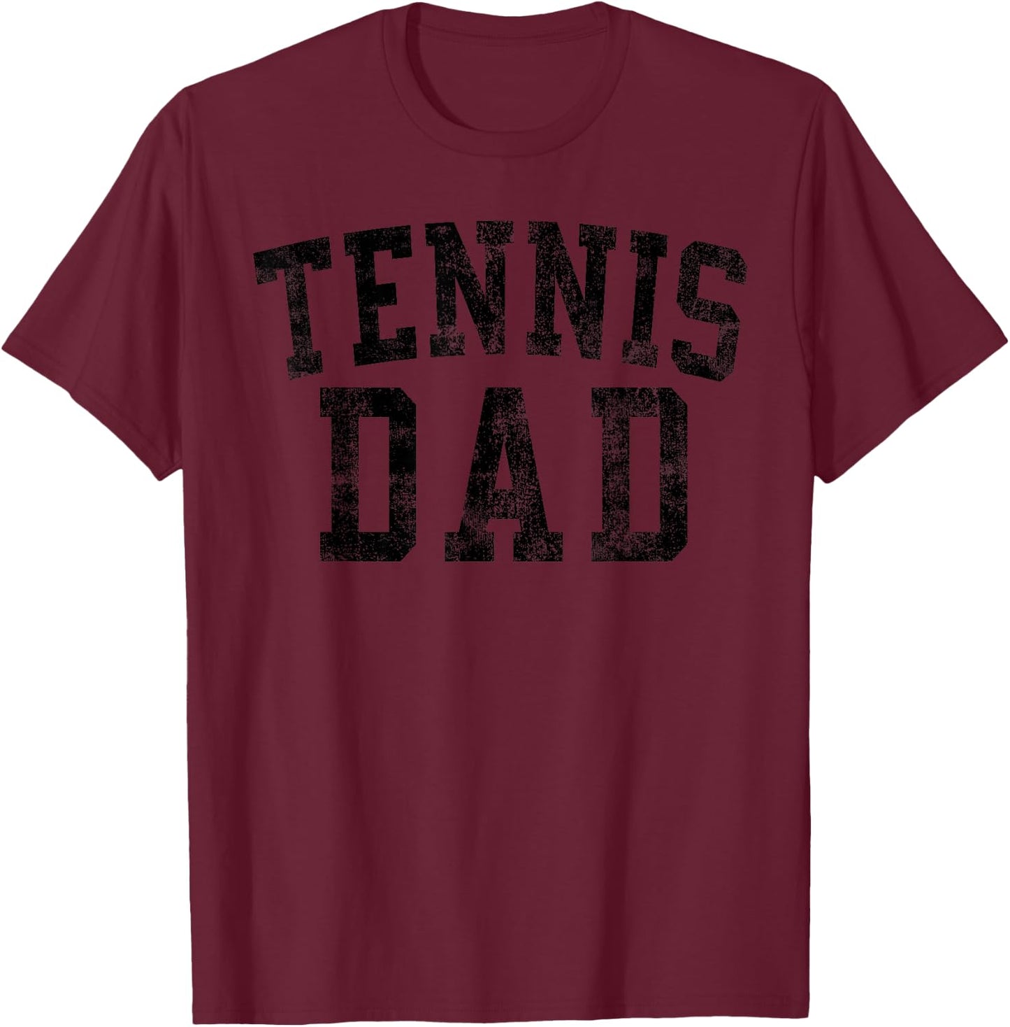 Tennis Dad Birthday Classic Bold Font Tennis Daddy T-Shirt - T-Shirt | Maroon