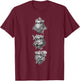 Sacred Hearts of Jesus The Virgin Mary and Saint Joseph T-Shirt - T-Shirt | Maroon