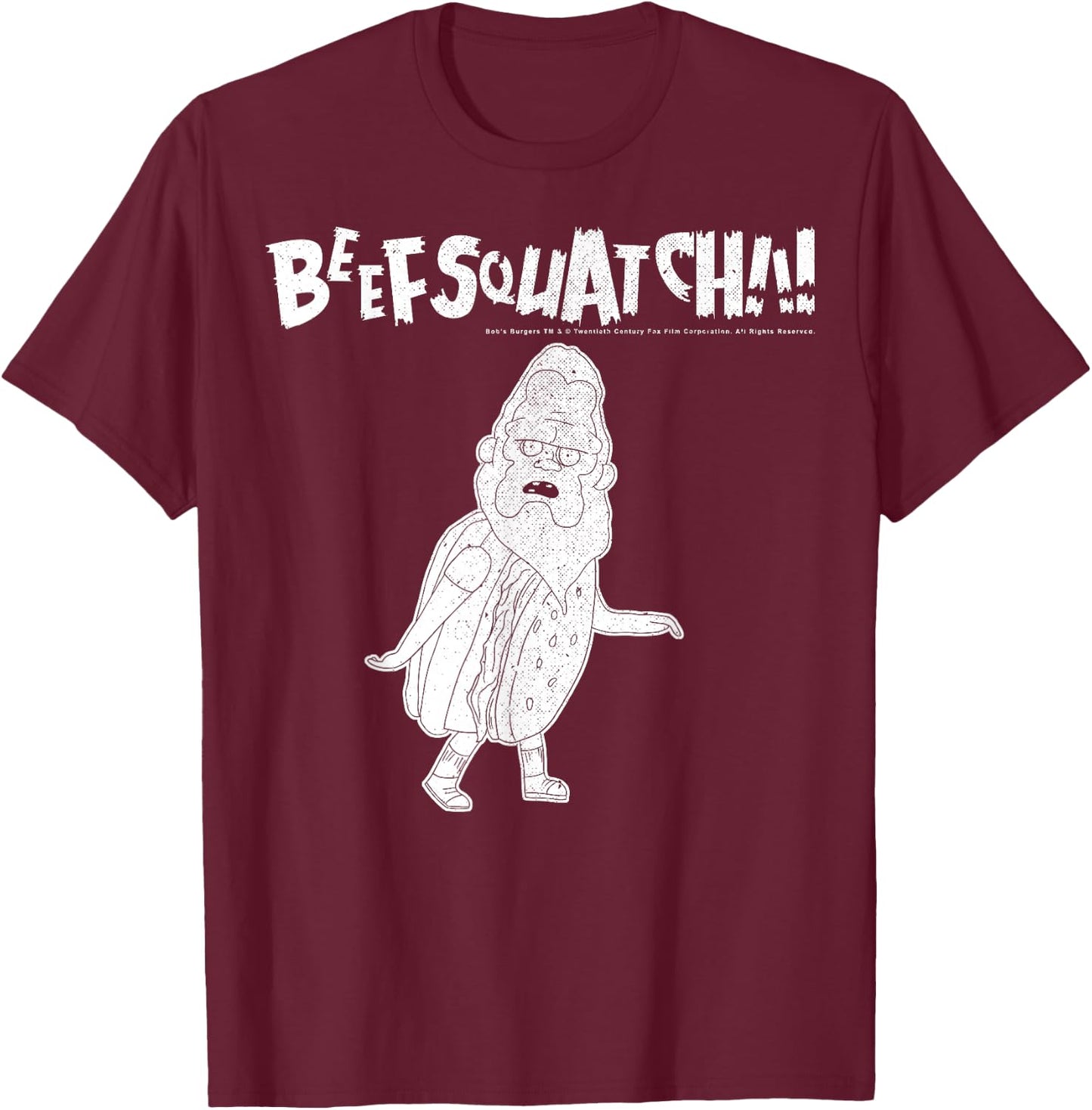 Bob's Burgers Beefsquatch Portrait T-Shirt - T-Shirt | Maroon