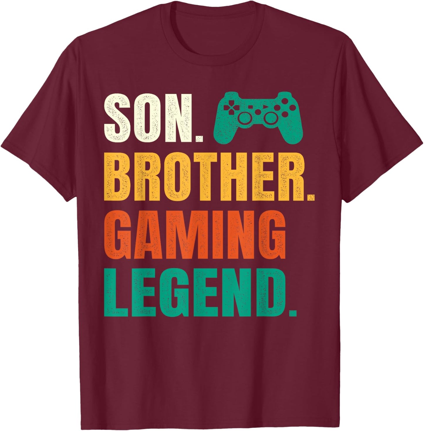 Son Brother Gaming Legend Video Gamer Tween Teenage Boys T-Shirt - T-Shirt | Maroon
