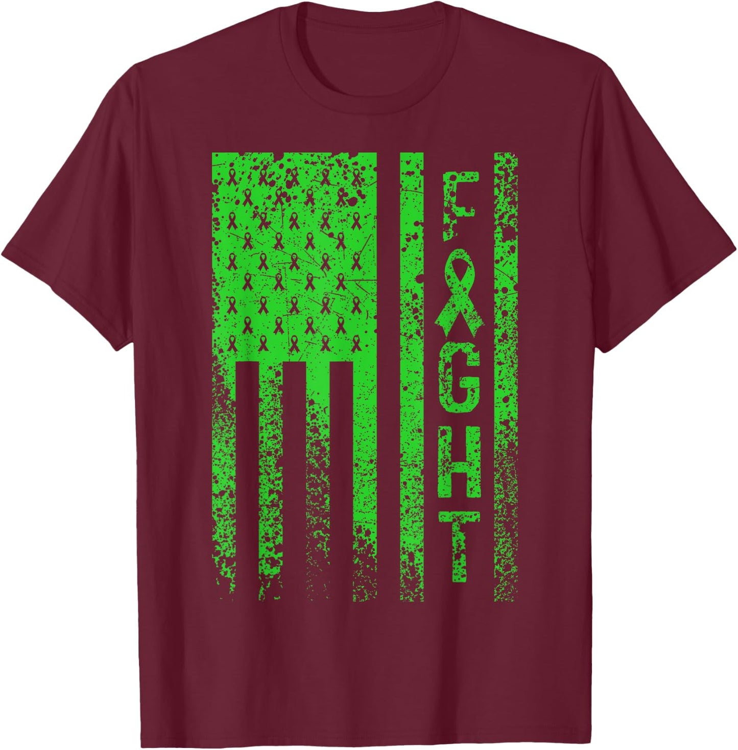 Fight Liver Disease Awareness T-Shirt - T-Shirt | Maroon