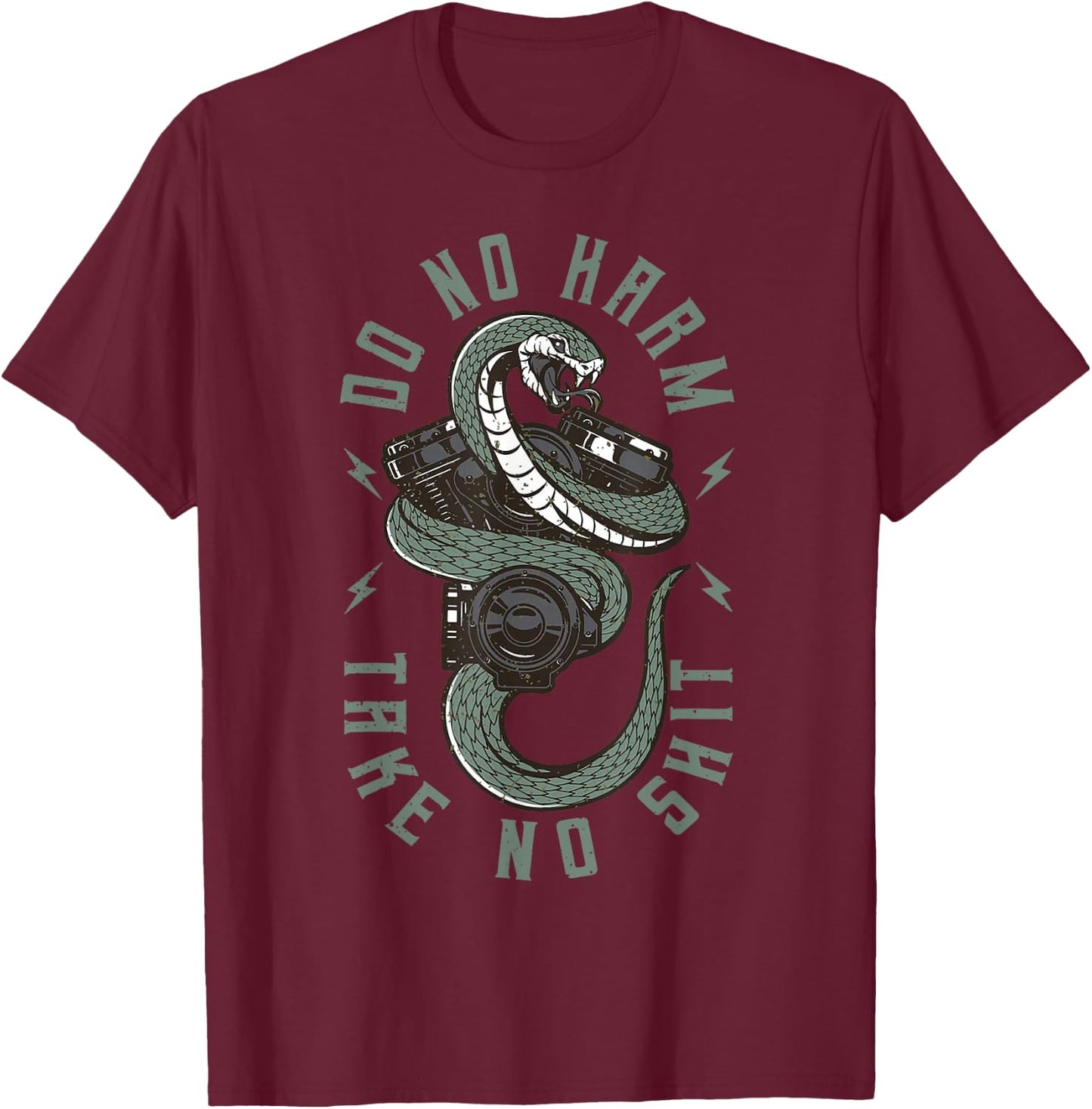 Do No Harm Take No Shit T-Shirt - T-Shirt | Maroon