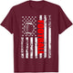 American Flag Football Patriotic Football T-Shirt - T-Shirt | Maroon