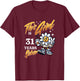 This Girl Is 31 Years Sober Sobriety Recovery Plant Coffee T-Shirt - T-Shirt | Maroon