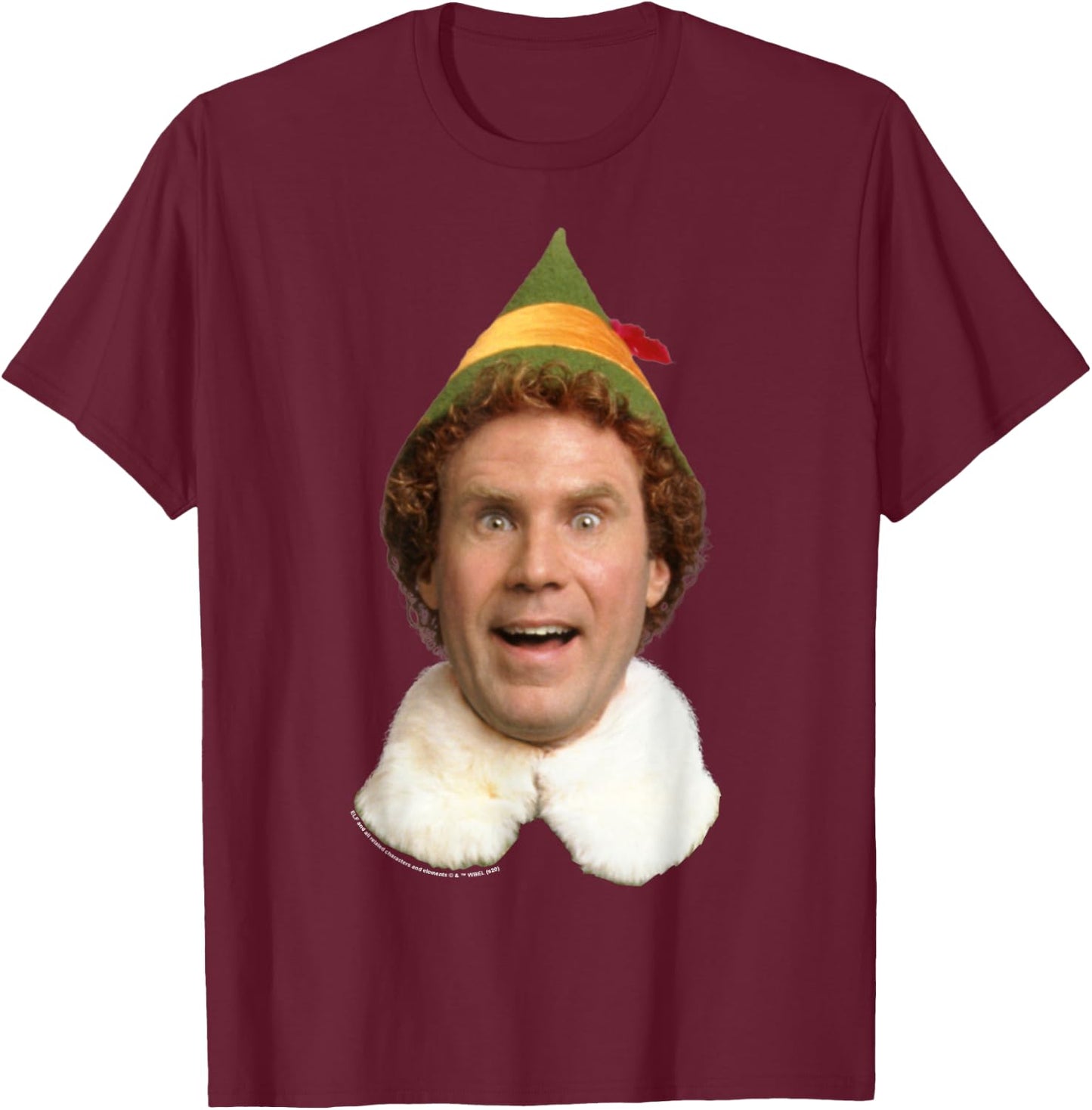 Elf Buddy The Elf Big Face T-Shirt - T-Shirt | Maroon