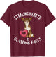 Stealing Heart Blasting Farts Brown Chihuahua Valentines Day T-Shirt - T-Shirt | Maroon