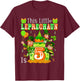 Little Leprechaun Is 5 St. Patrick's Day 5th Birthday Kids T-Shirt - T-Shirt | Maroon