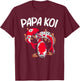 Koi Fish Gift Dad Men Japan Koi Carp Fishes Pond Lover T-Shirt - T-Shirt | Maroon