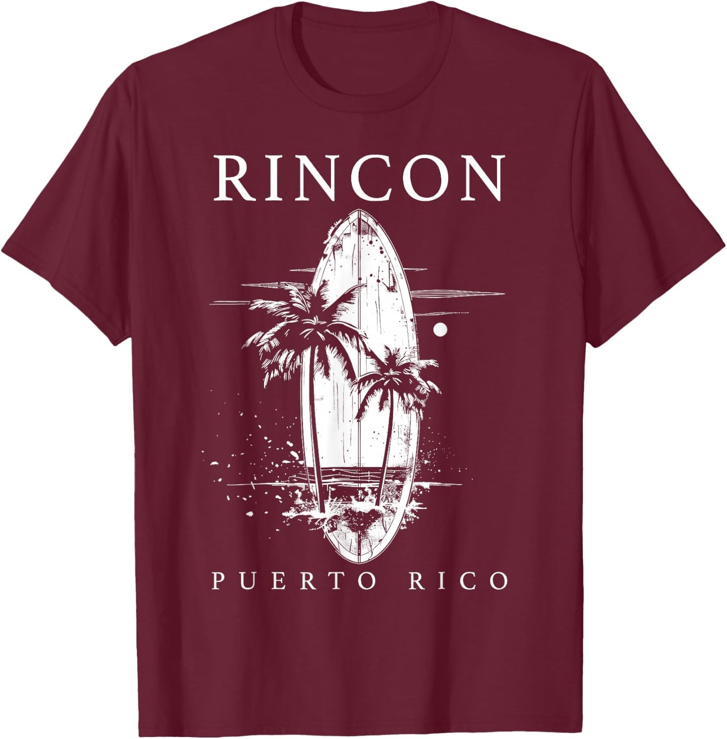Rincon Puerto Rico Surf Vintage Surfer T-Shirt - T-Shirt | Maroon