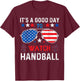 Handball USA Support the Team Sunglasses USA Flag Girls Kids Men T-Shirt - T-Shirt | Maroon